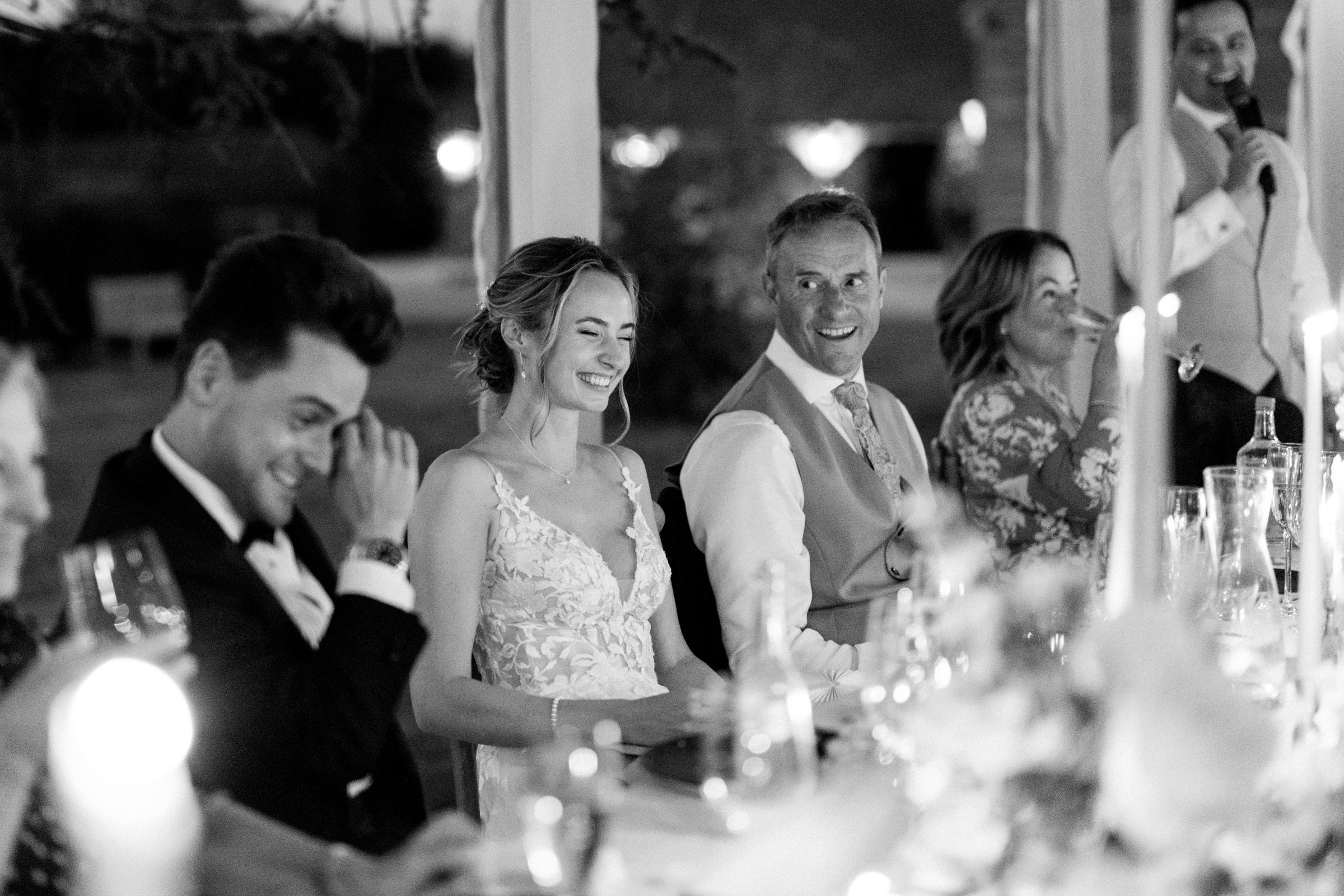 Natural & relaxed wedding photography at luxury marquee wedding in West Sussex