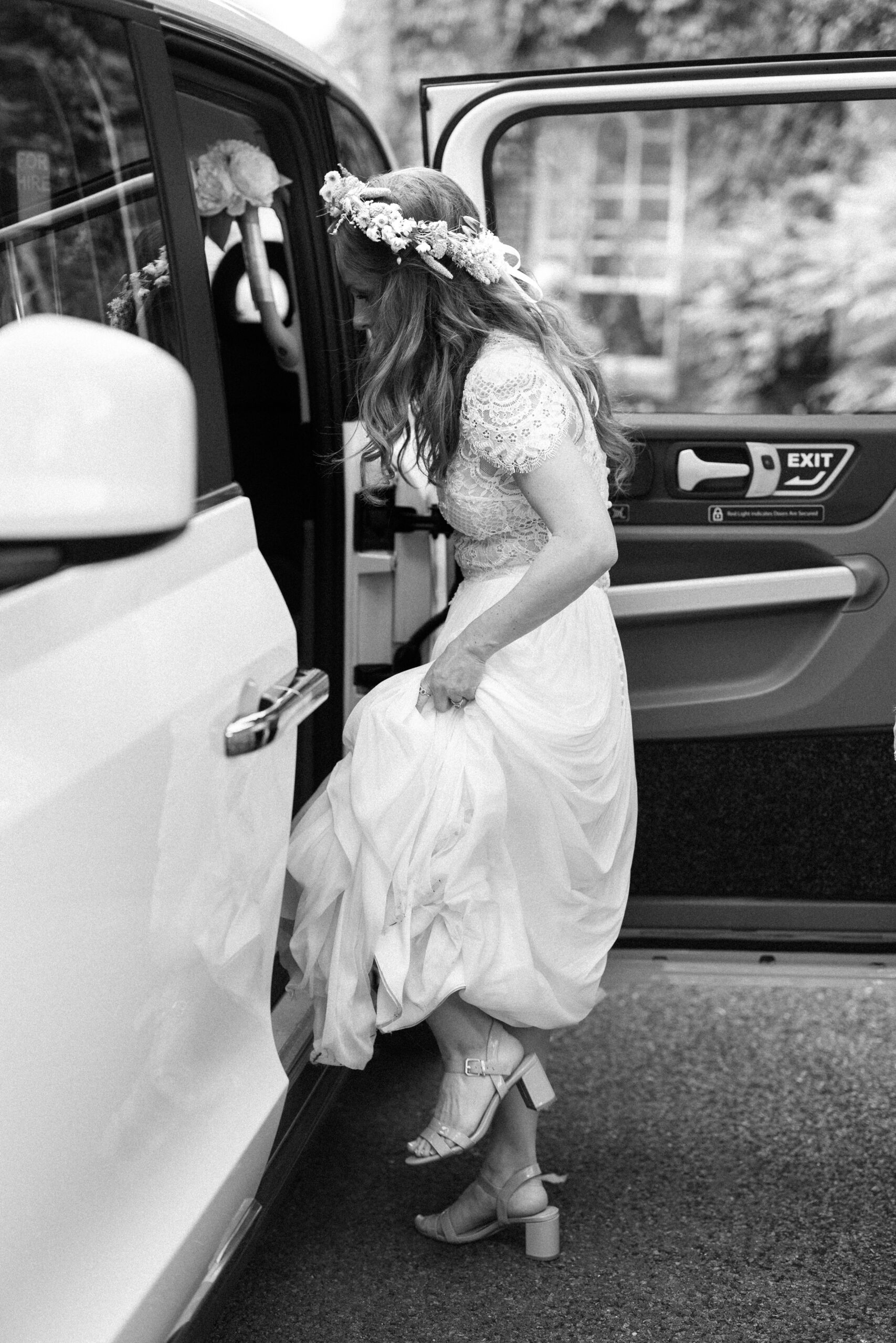 Bride exists Morden Park House Wedding