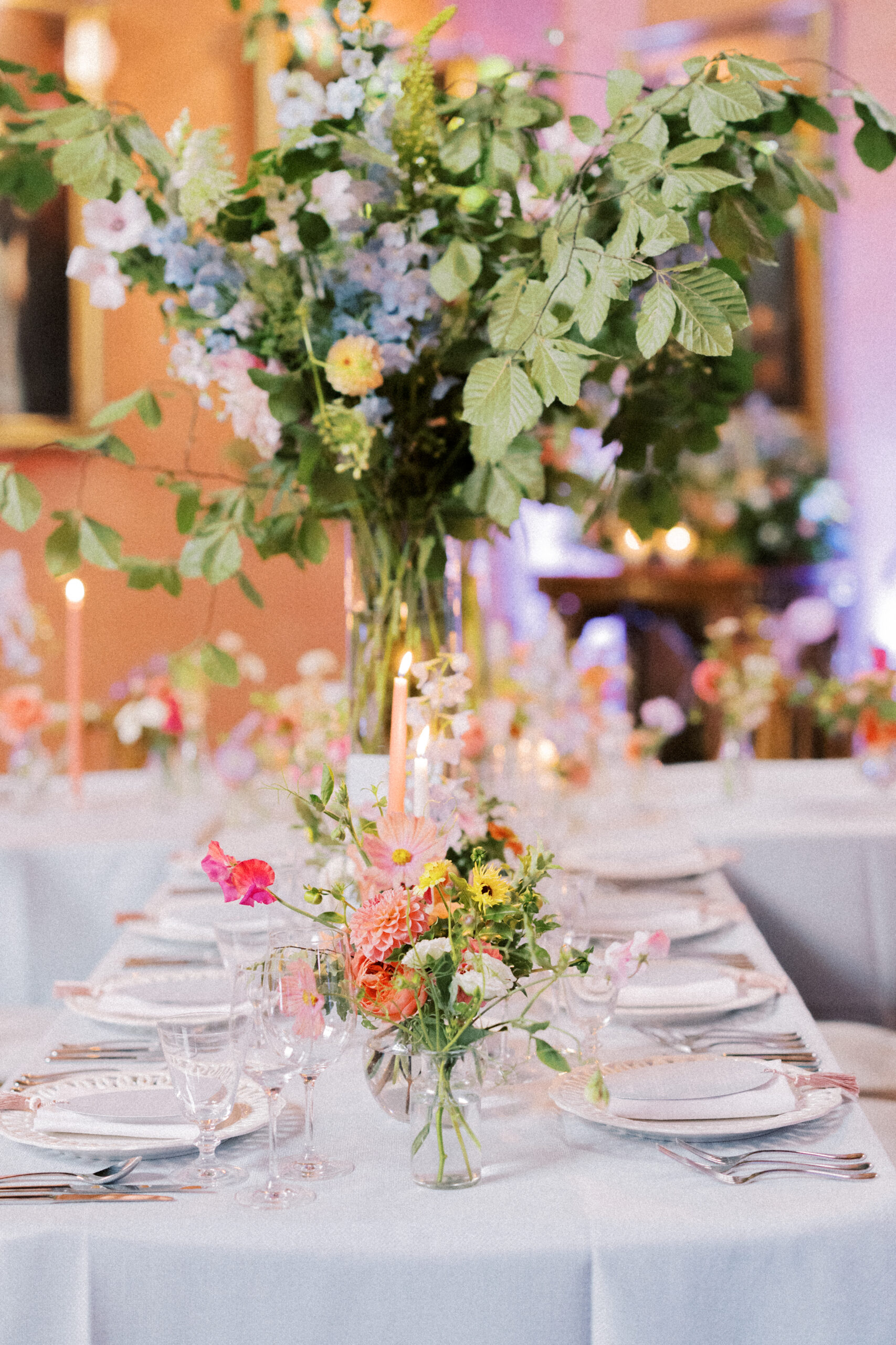 Top Table details at Cowdray House Wedding