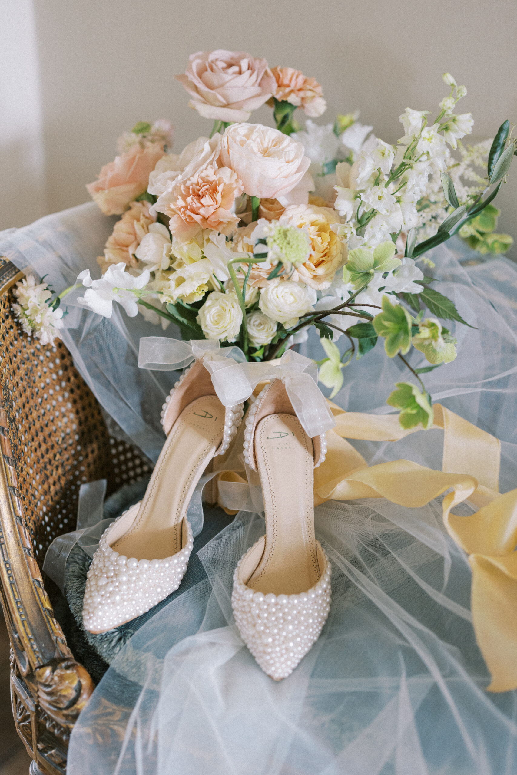 Beaded Bridal shoes from Di Hassel