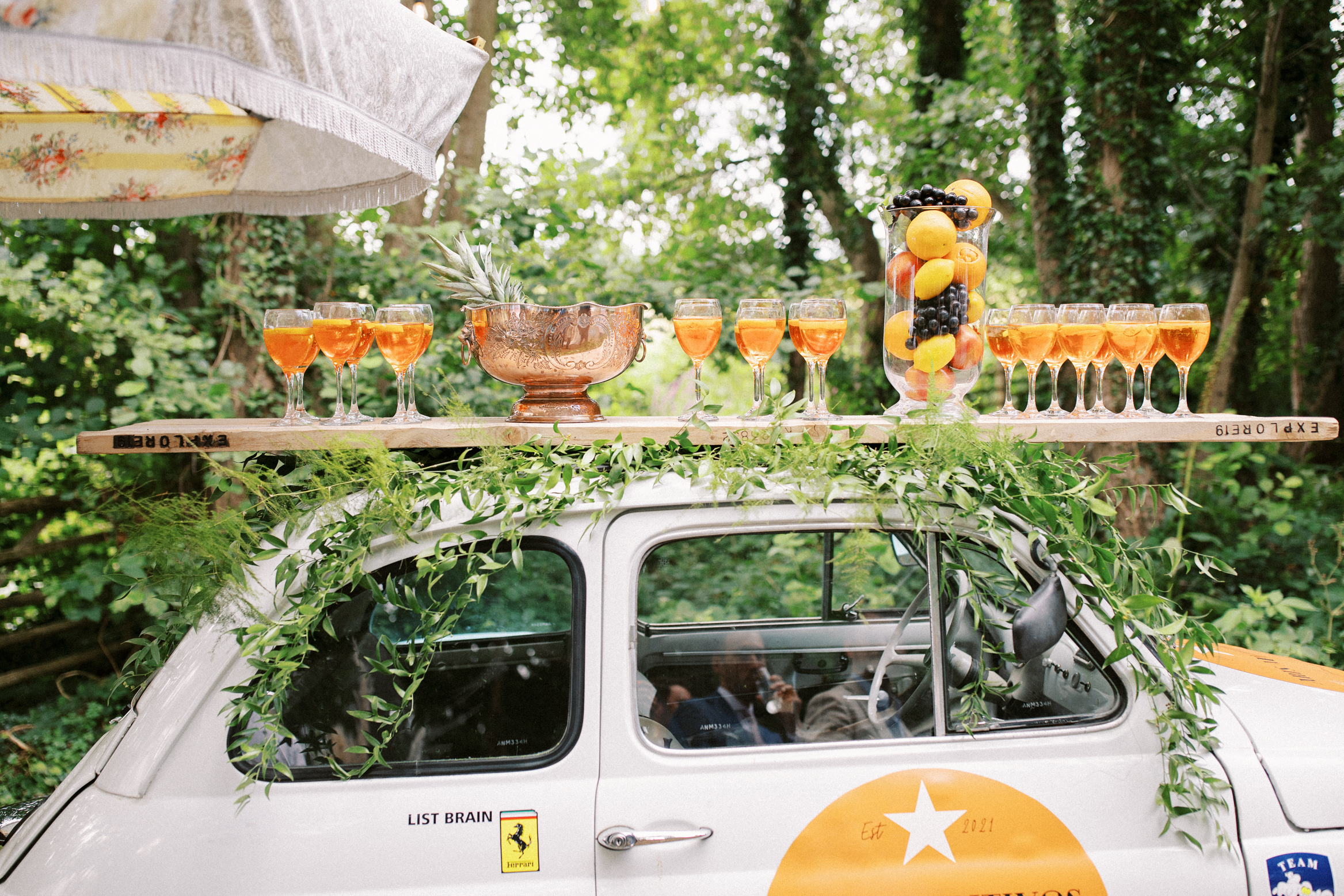 Aperol spritz van at Wilderness Wedding Venue in Kent