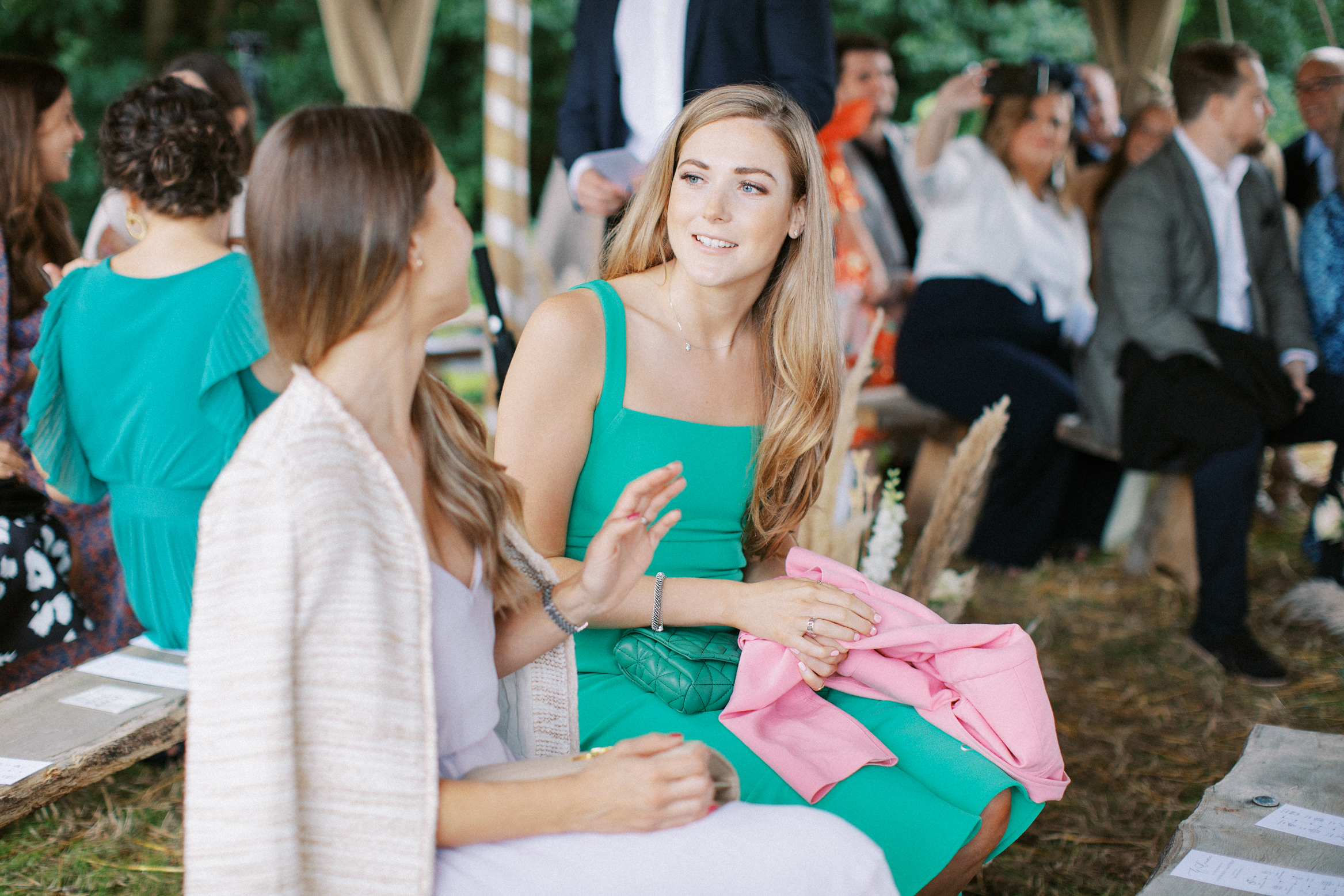 Guests wait for the bride at Wilderness Weddings Venue in Kent.