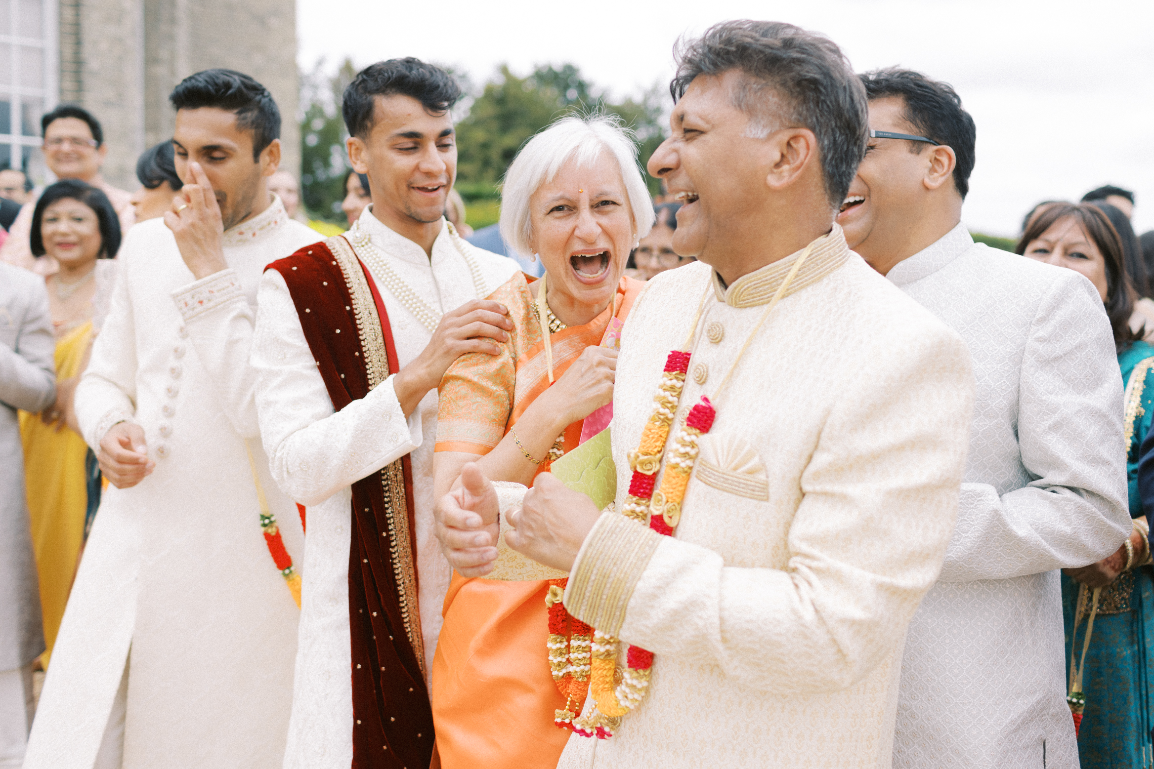 guests having a great time at Indian wedding