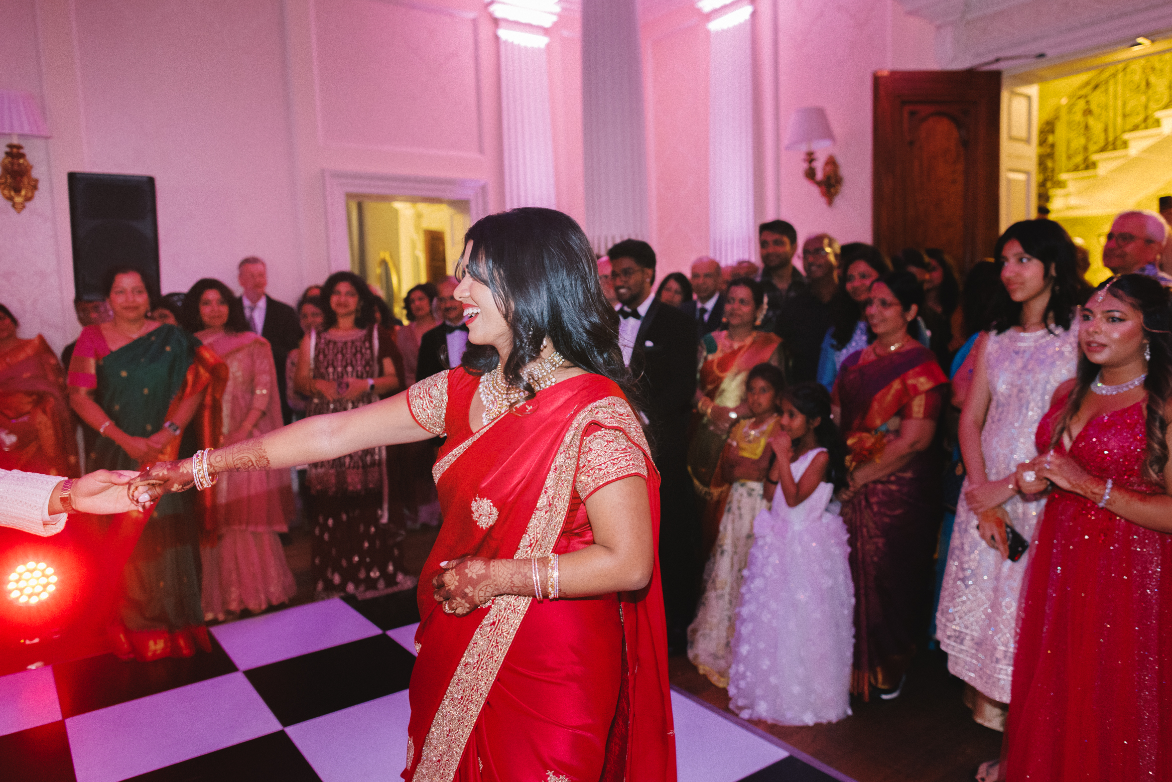 Bride dances on her wedding day at Hedsor House