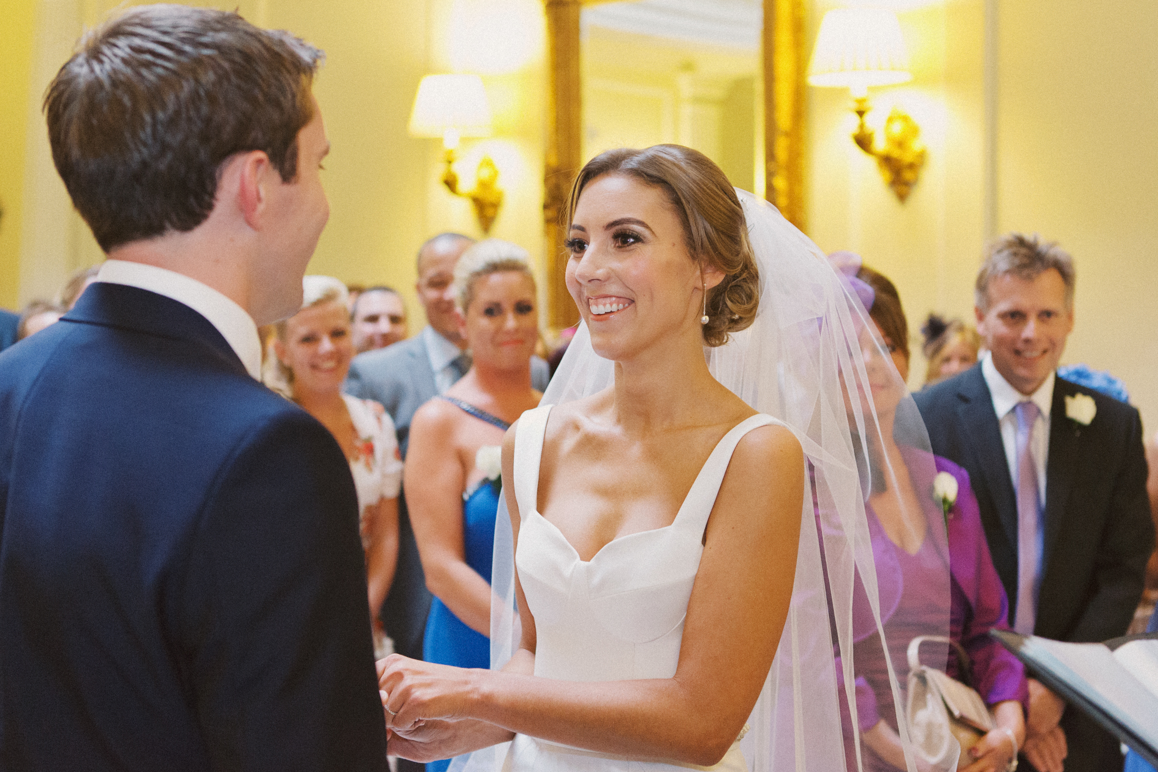 Hedsor House Wedding Photography in the ballroom