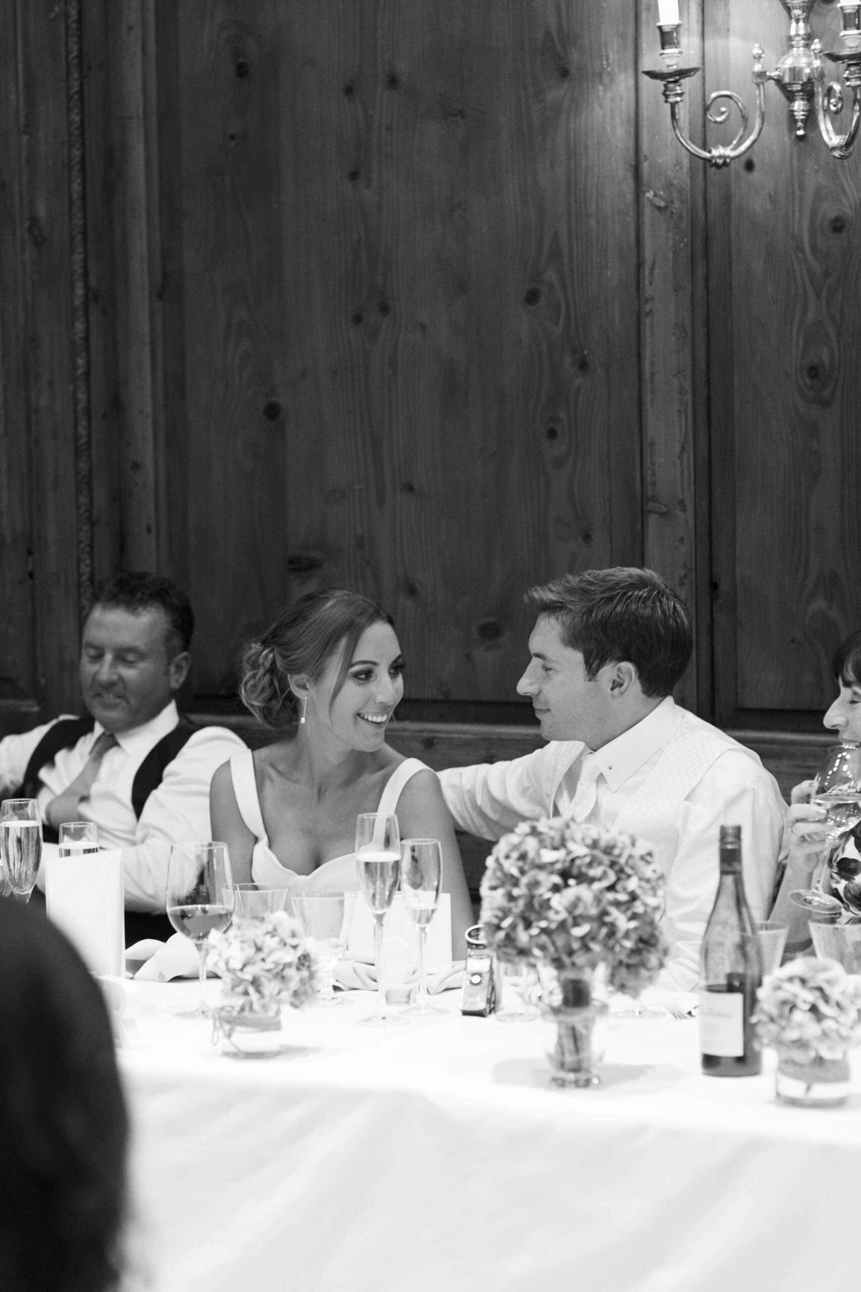 Candid wedding photograph of bride and groom on their wedding day at Hedsor House