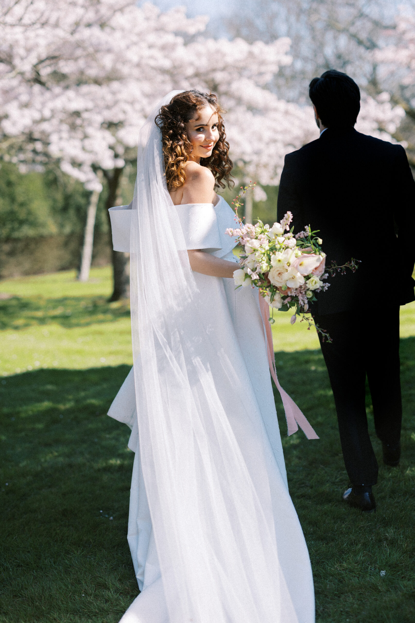 Editorial couple portraits in soft natural light at Findon Place country house