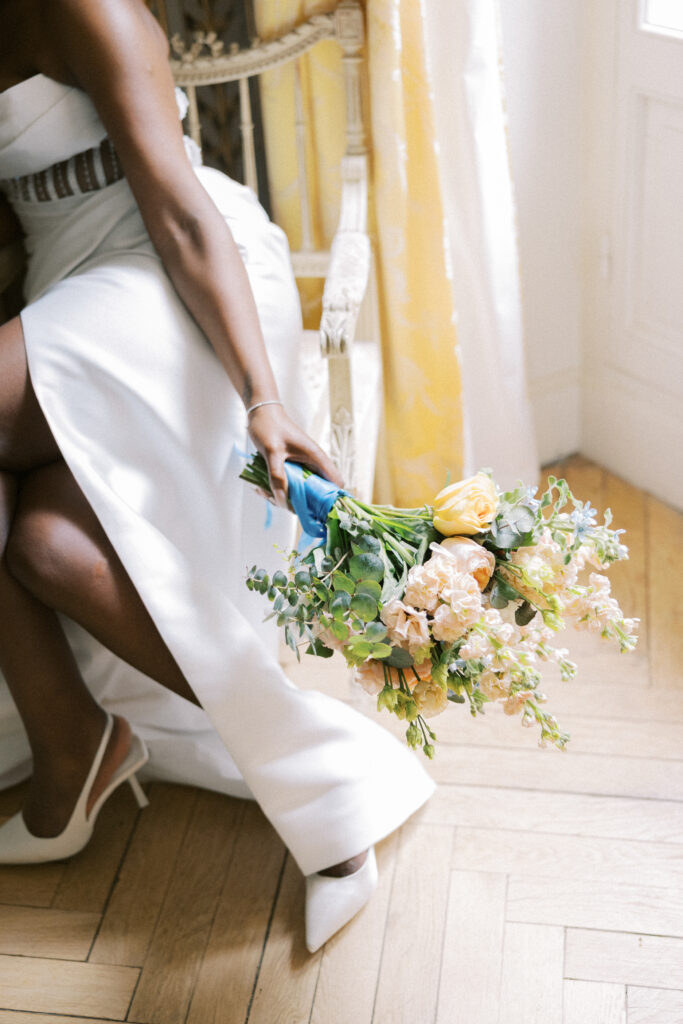 Gorgeous florals held by a bride on her wedding day