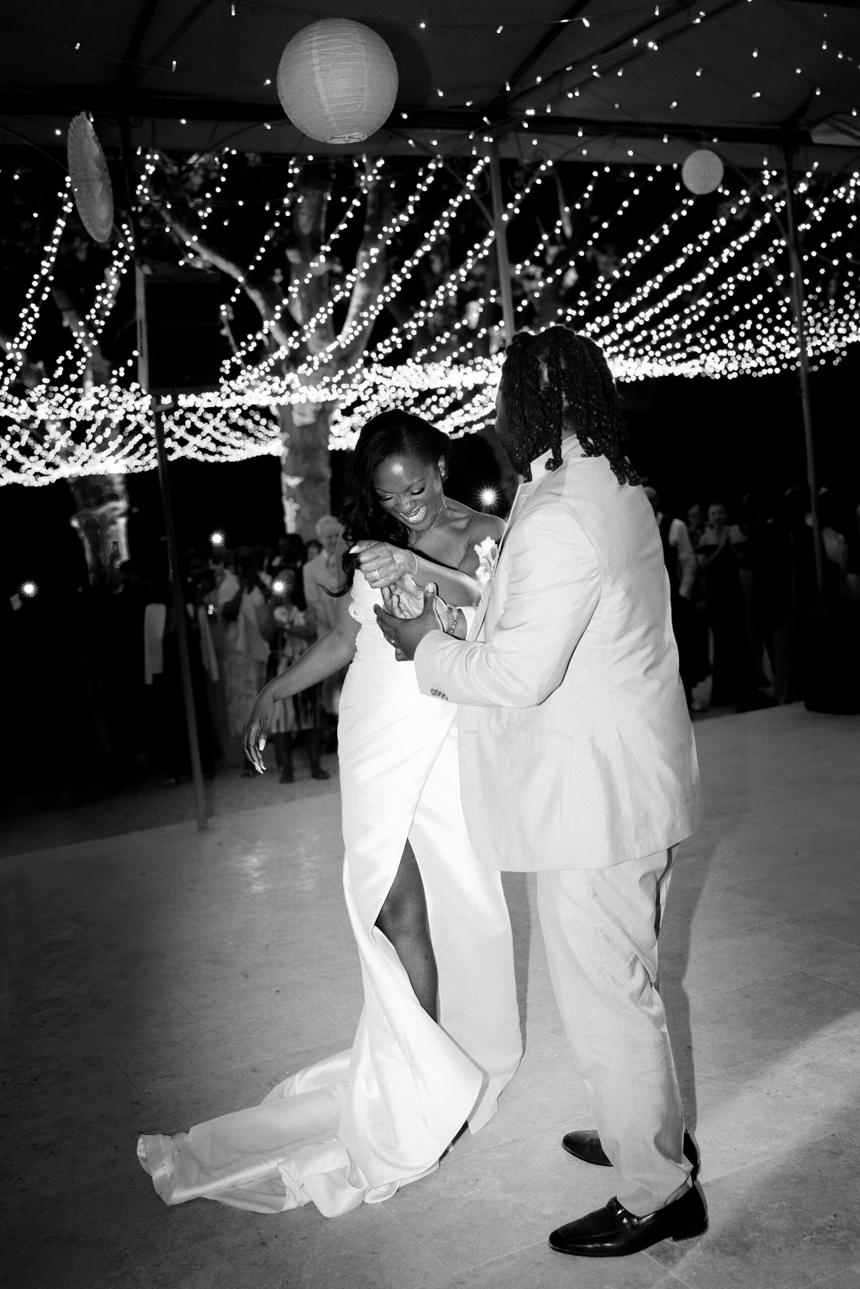 Bride and groom first dance