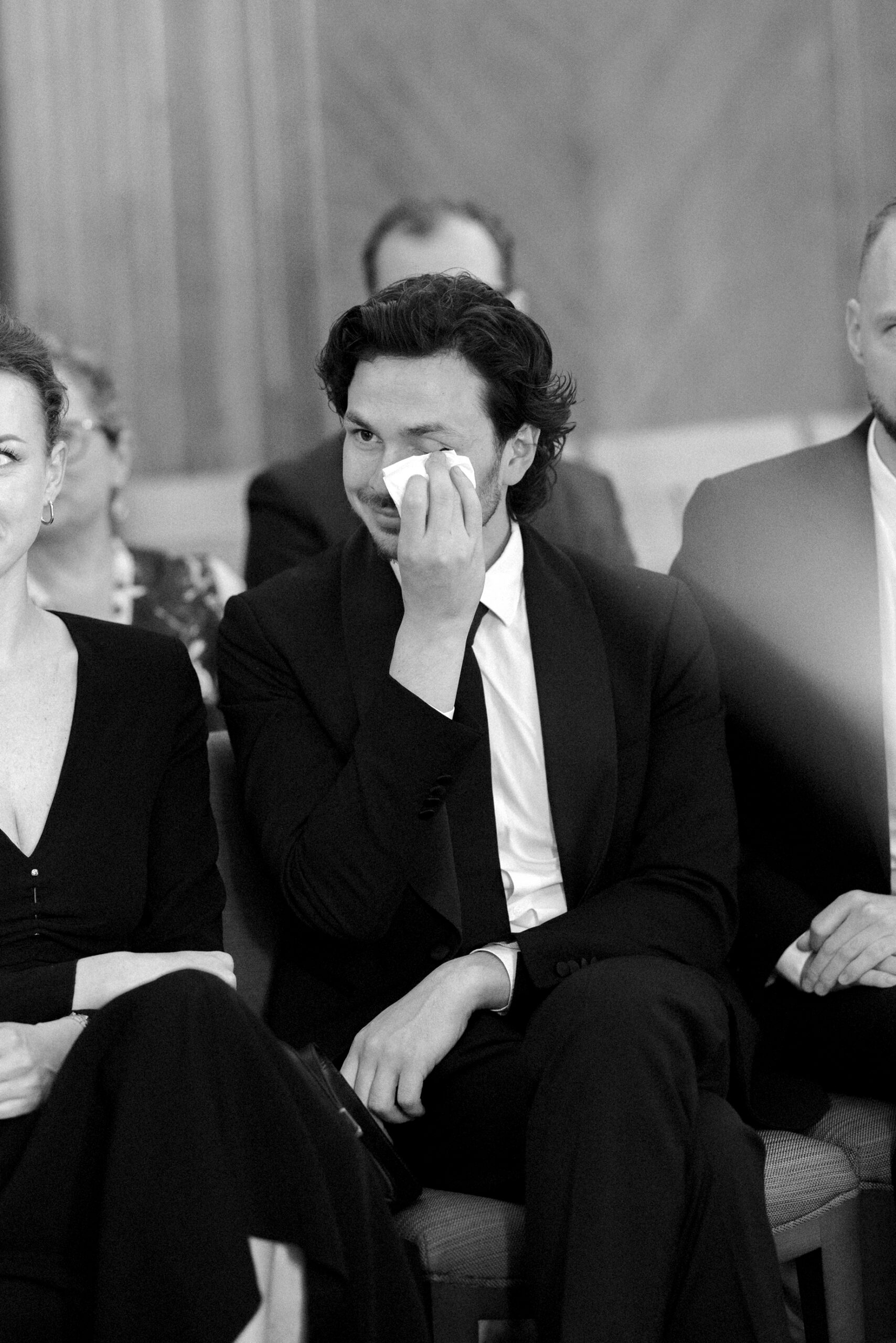 Small legal wedding ceremony at Old Marylebone Town Hall with family present