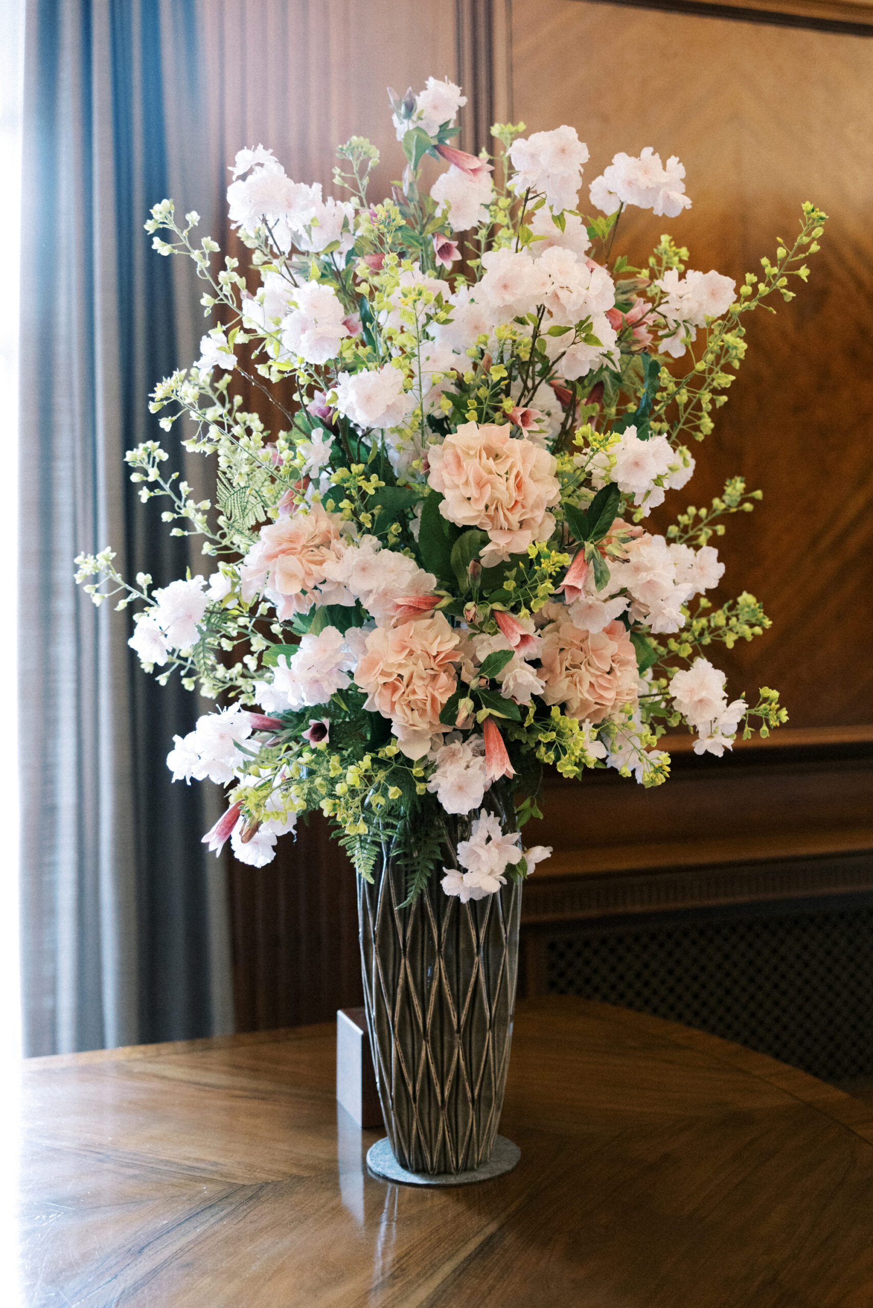 Wedding day flowers at Old Marylebone Town Hall